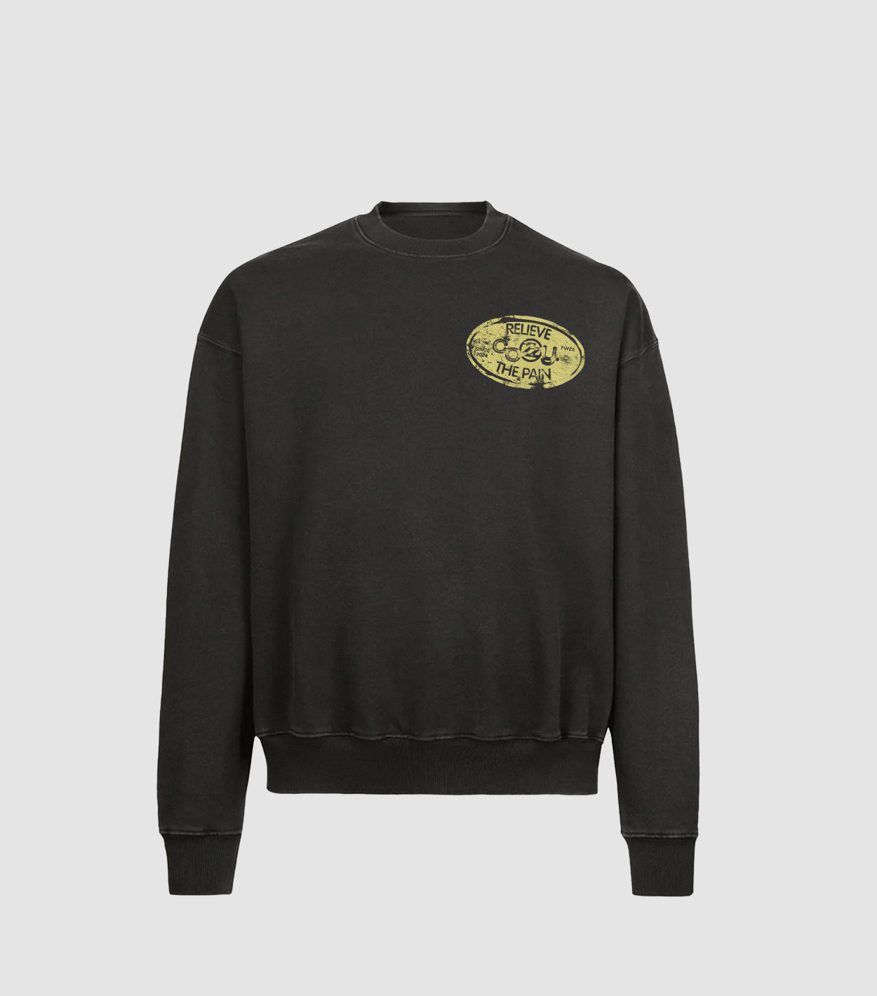 STAMP VINTAGE BLACK CREWNECK